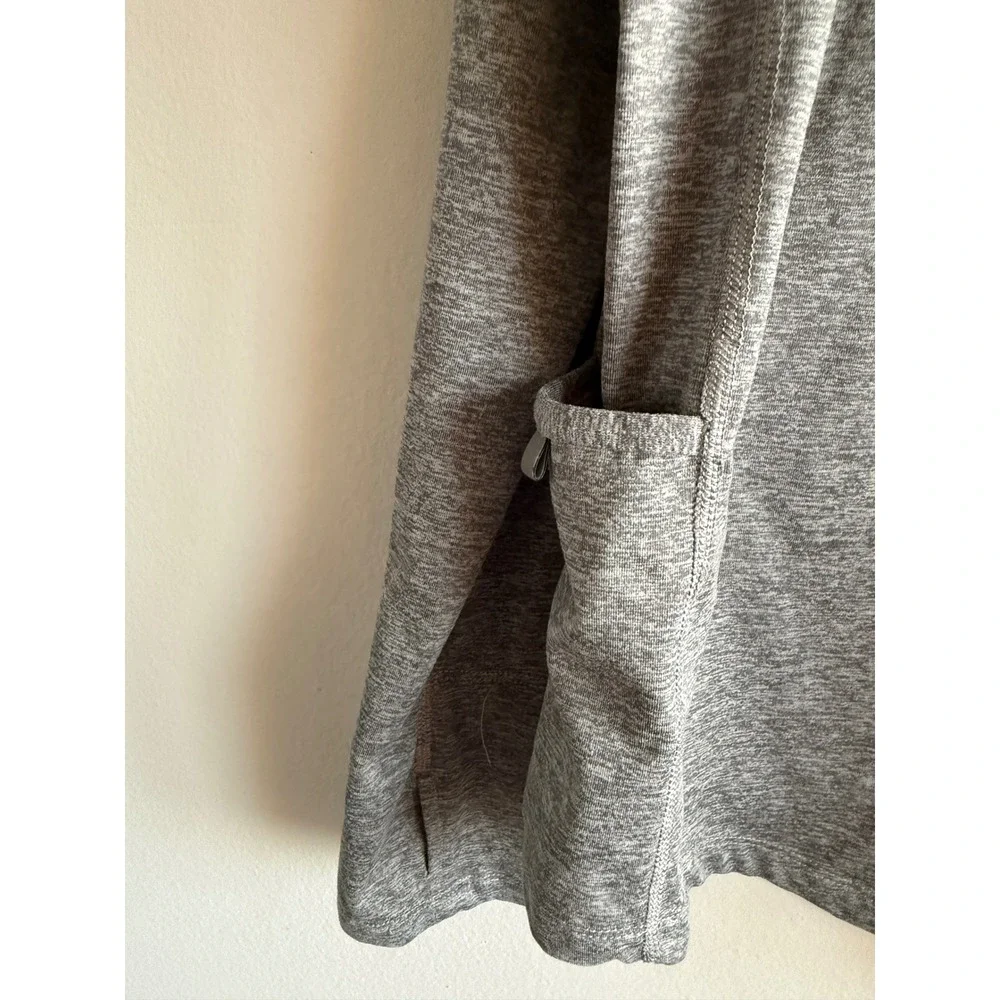 Nike Dri-FIT Mens Medium Gray Heathered 1/4 Zip Running Pullover Thumbholes 328